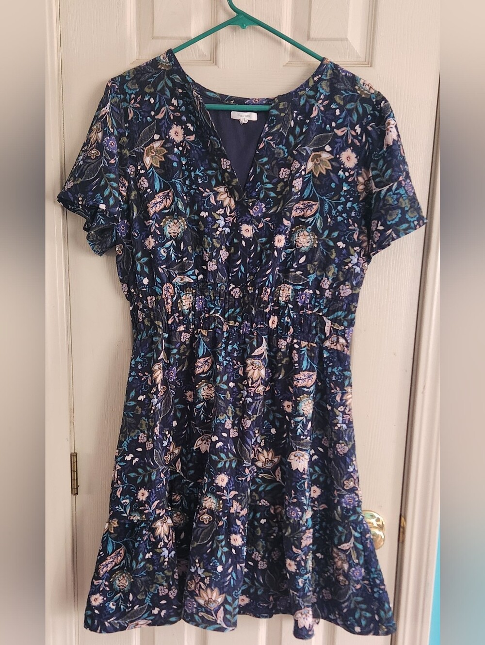 Maurices Solene Dress in a dark blue floral print Size L